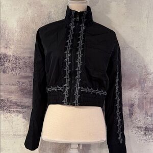 LF THE BRAND Black WINDBREAKER Jacket with Gray Accents